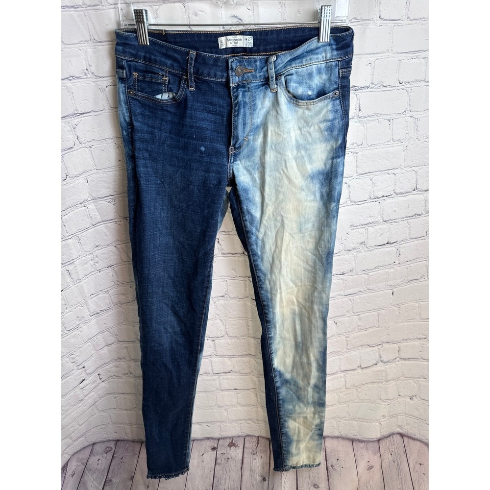 Abercrombie & Fitch Two-Tone Wash Skinny Jeans Denim Pants Size 27x33